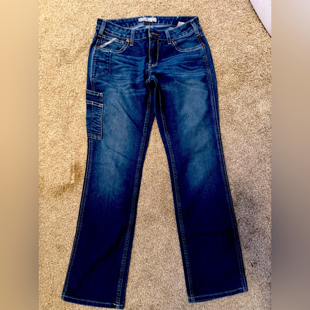 Womens Ariat Rebar Midrise Straight Jeans 28R EUC!